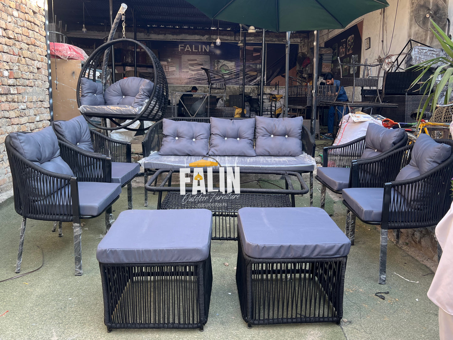Premium Rope Outdoor Sofa Dining Set