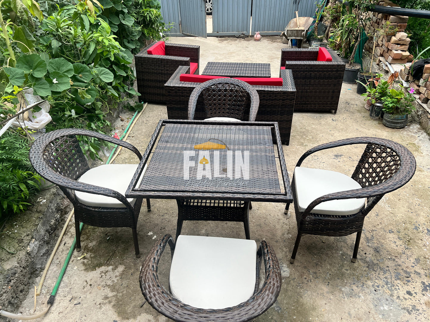 ✨ 4 Parson Outdoor Rattan Furniture Set ✨