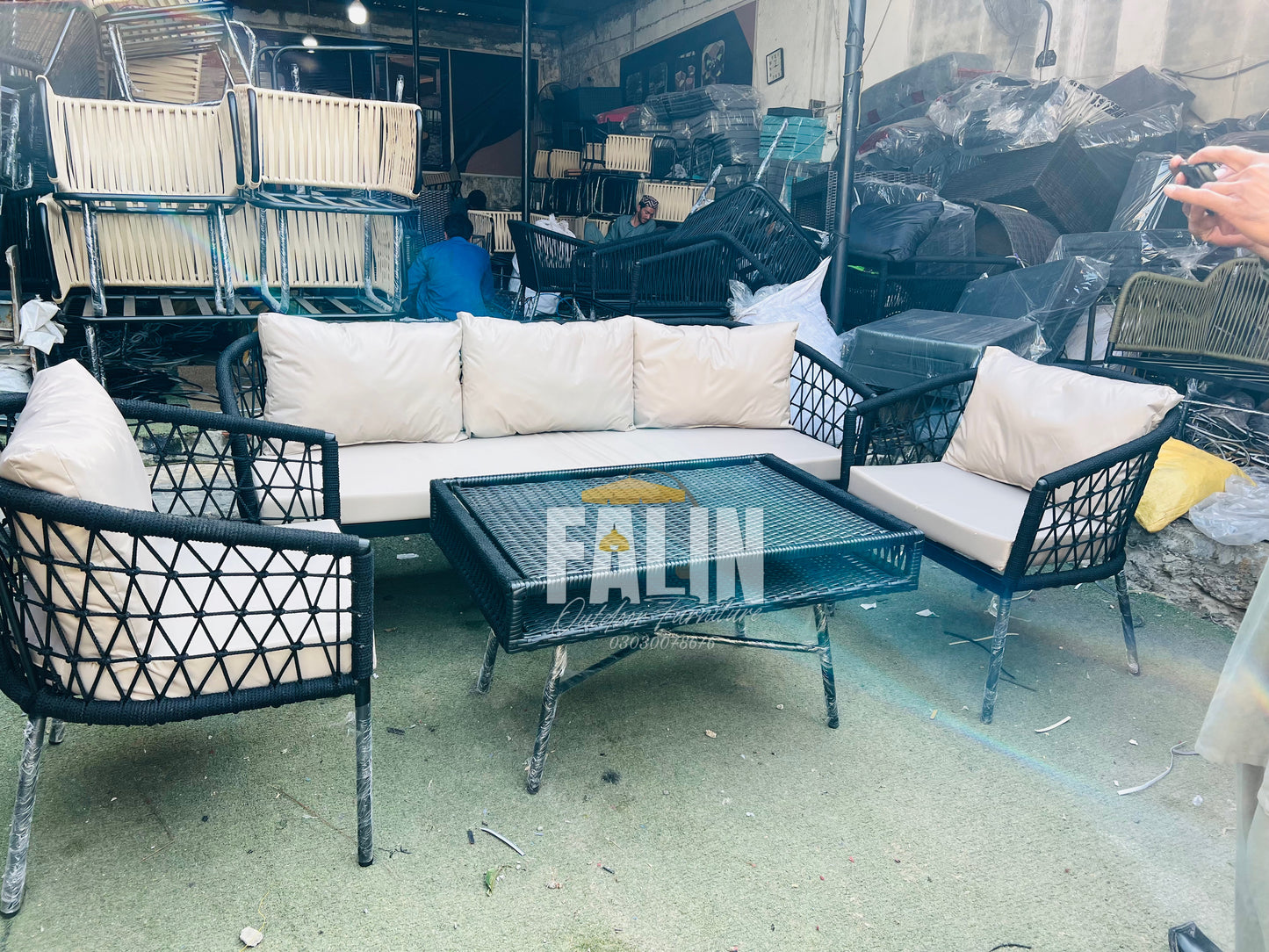 Premium Rope Outdoor Sofa Dining Set