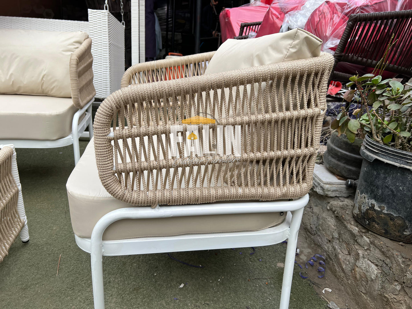 4 Seater Rope Sofa Set