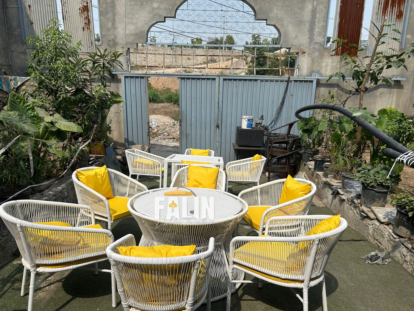 Round Rattan Dining Set