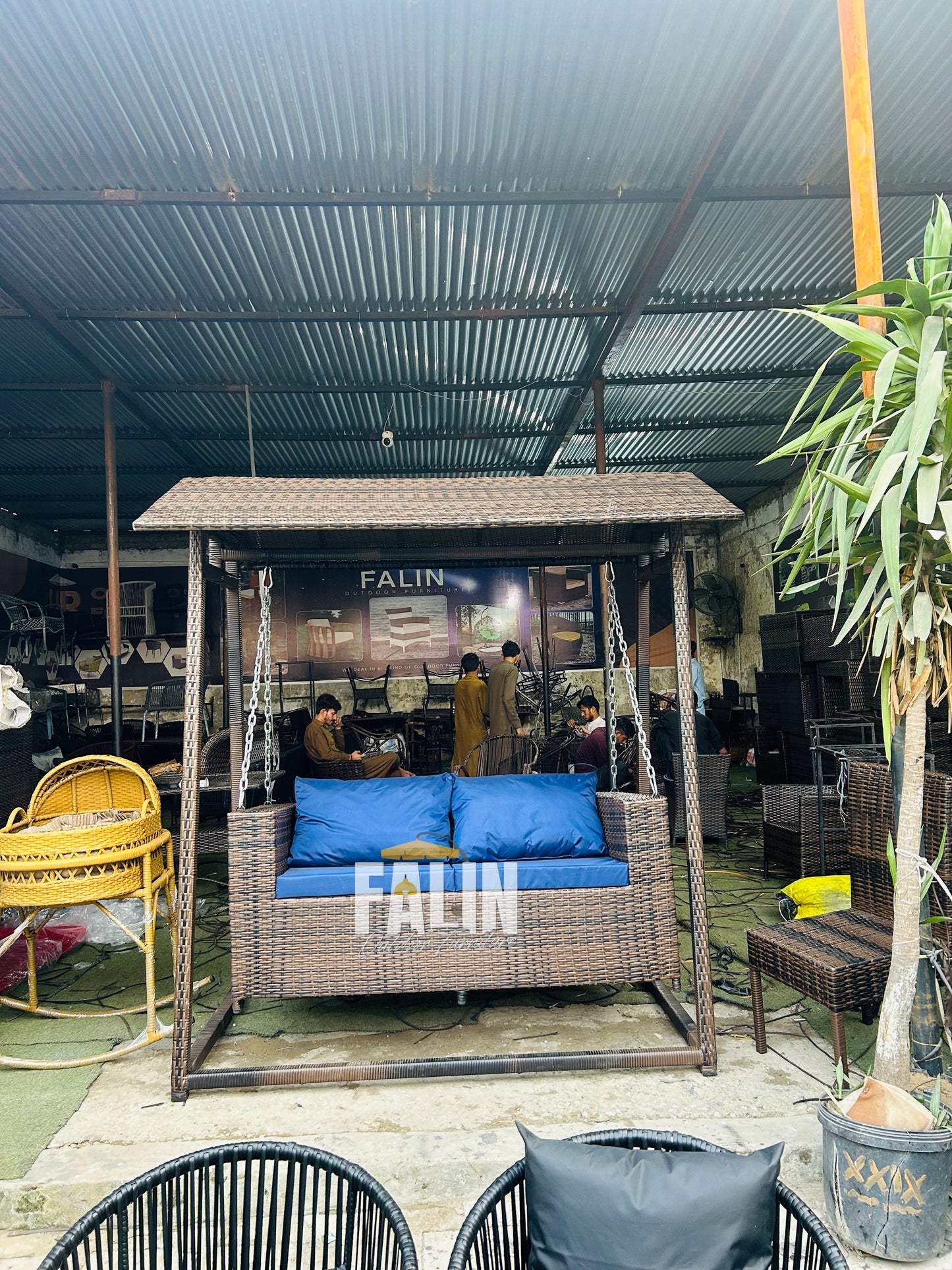 ๐ฟ 2 Seater Canopy Rattan Swing Sofa ๐ฟ