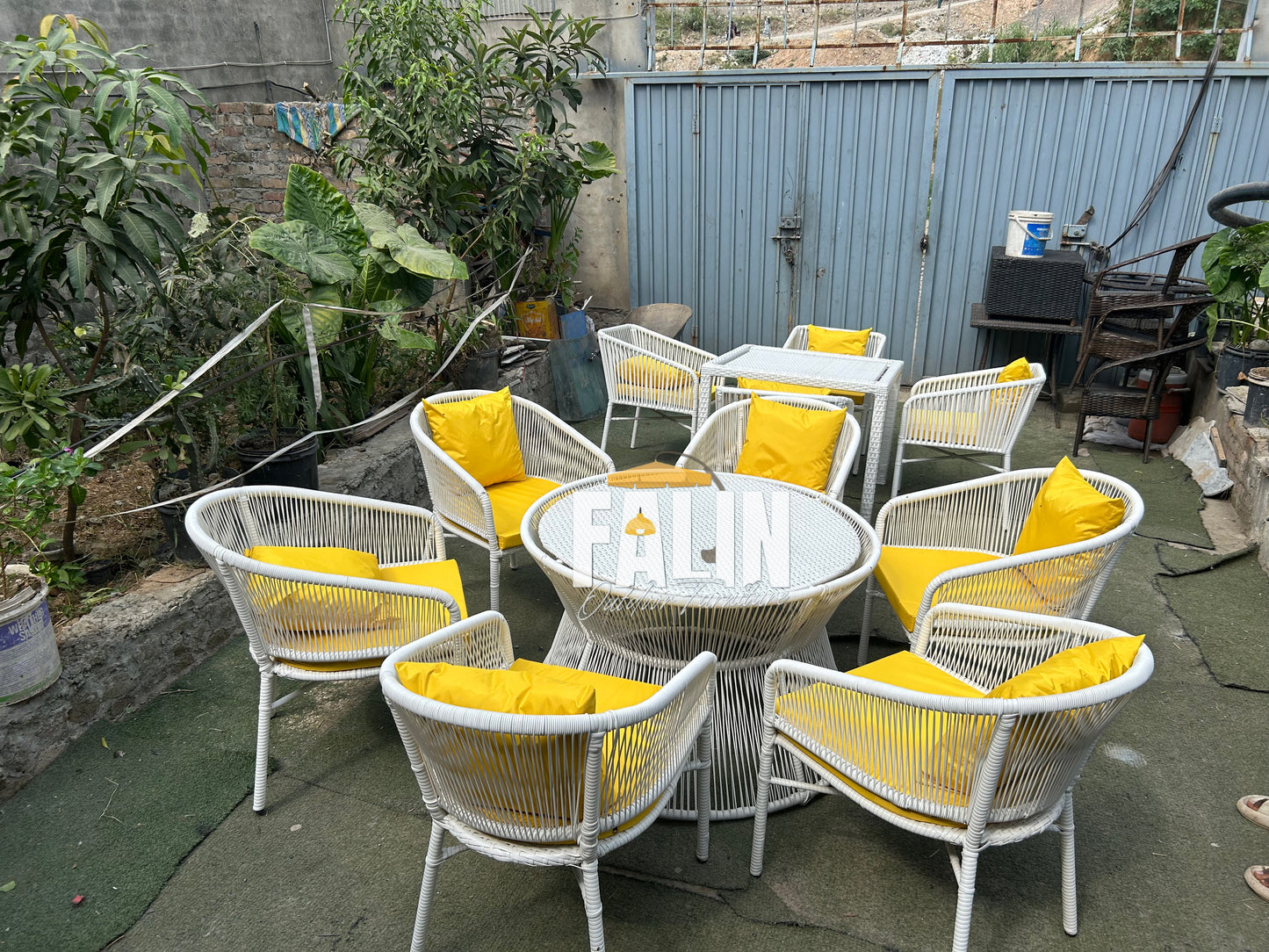 Round Rattan Dining Set