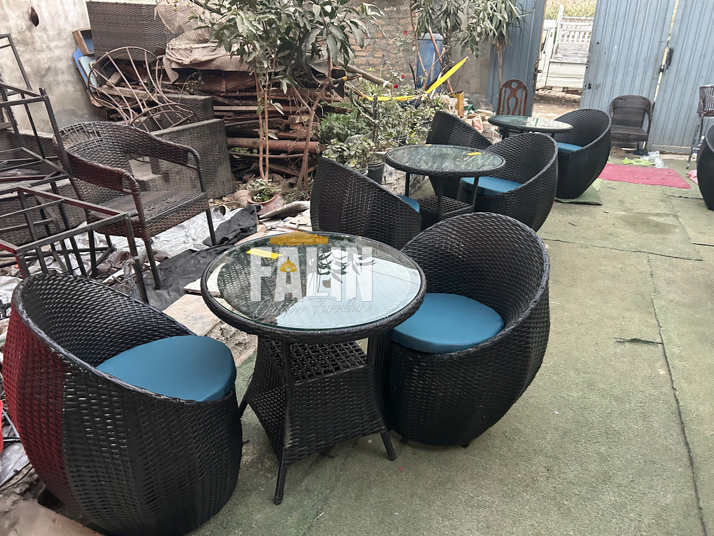 ☕🪑 Nest Rattan Coffee Chair Set 🪑☕