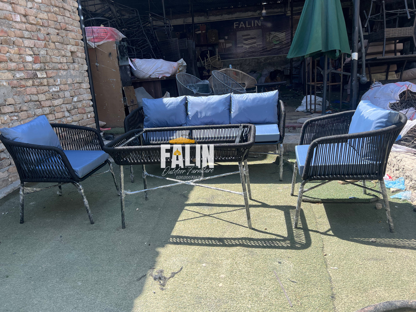 ✨ Elegant Outdoor Rope Dining sofa Set ✨