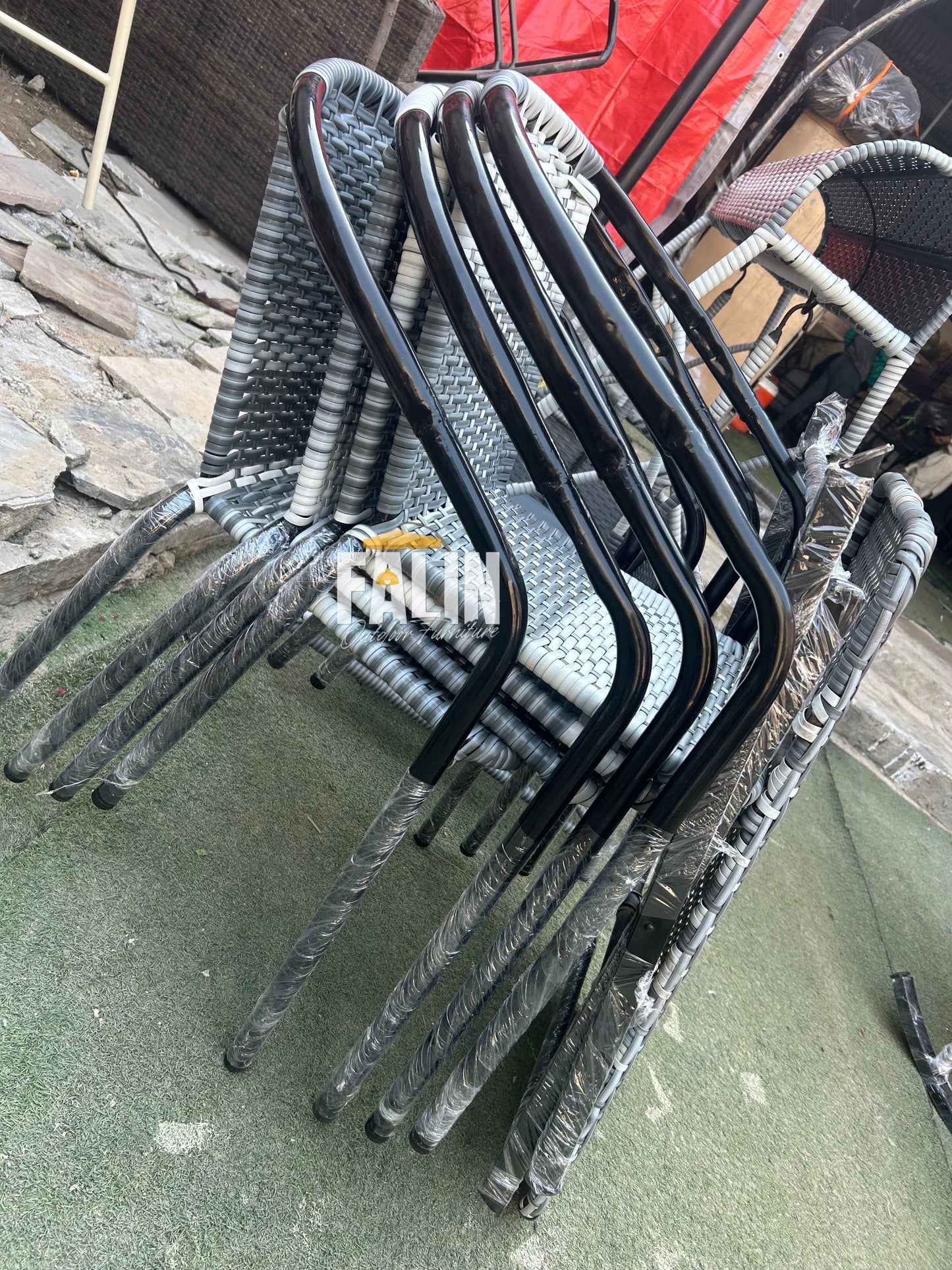 🌿 Short space Outdoor Rope Coffee Set – 4+1 🌿