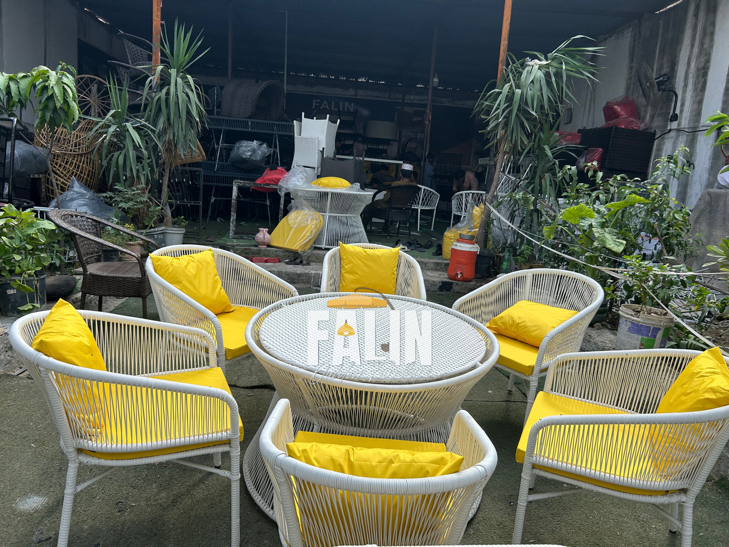 Round Rattan Dining Set