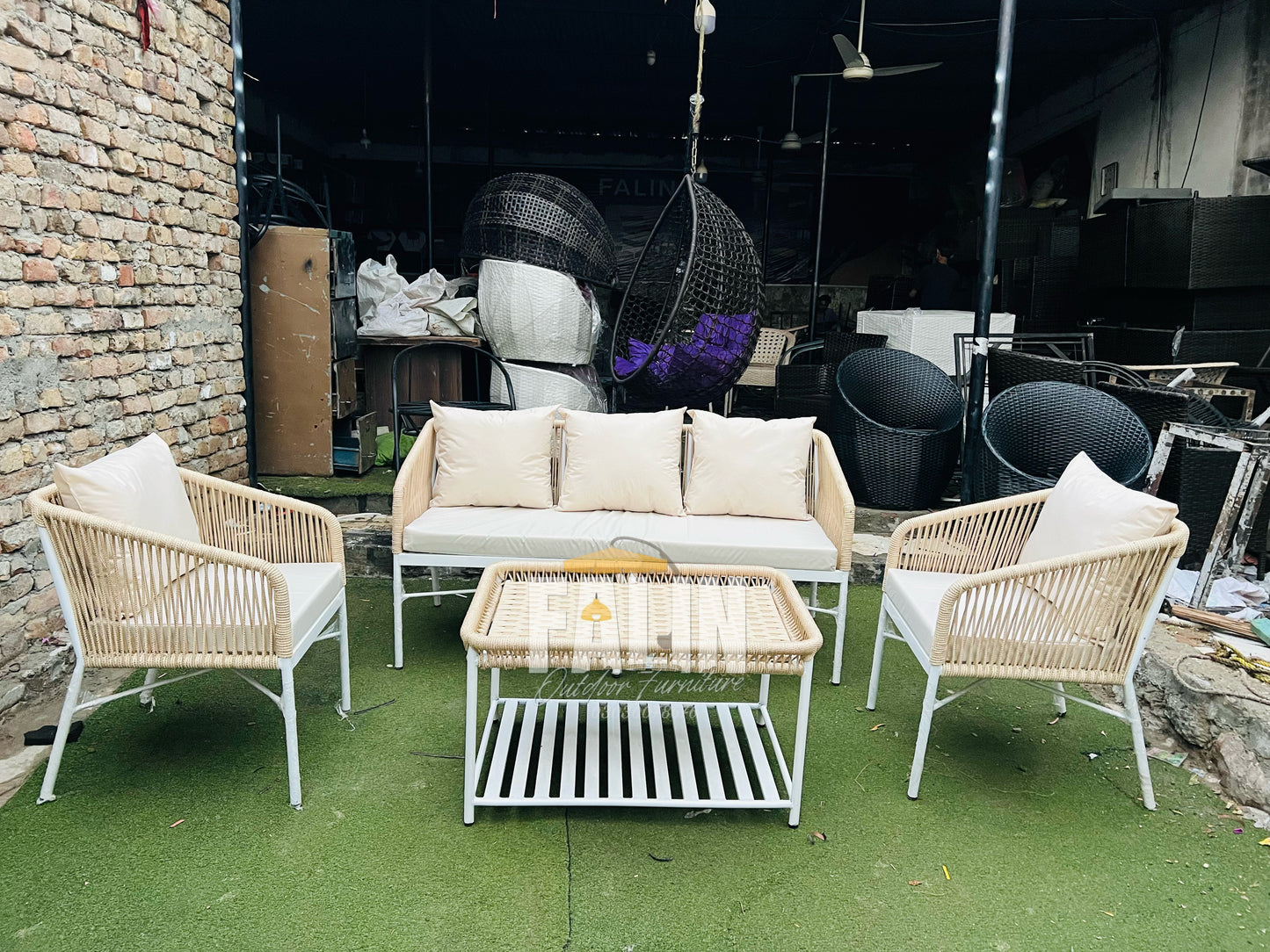 5 Seater Rope Sofa Set