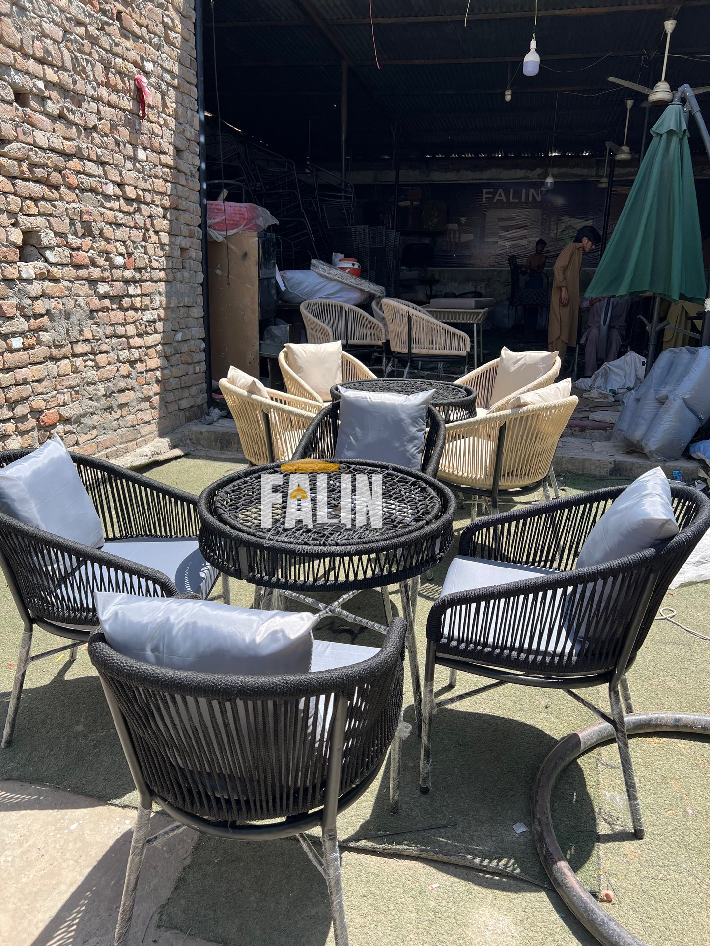 🌿 Cafe Zone Rope Dining Set – 4 Seater 🌿
