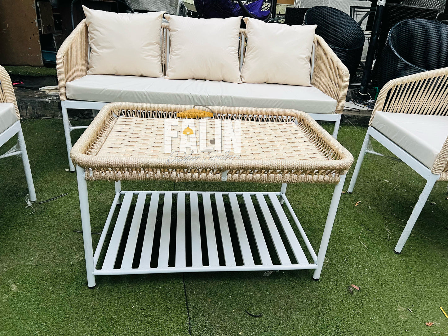5 Seater Rope Sofa Set