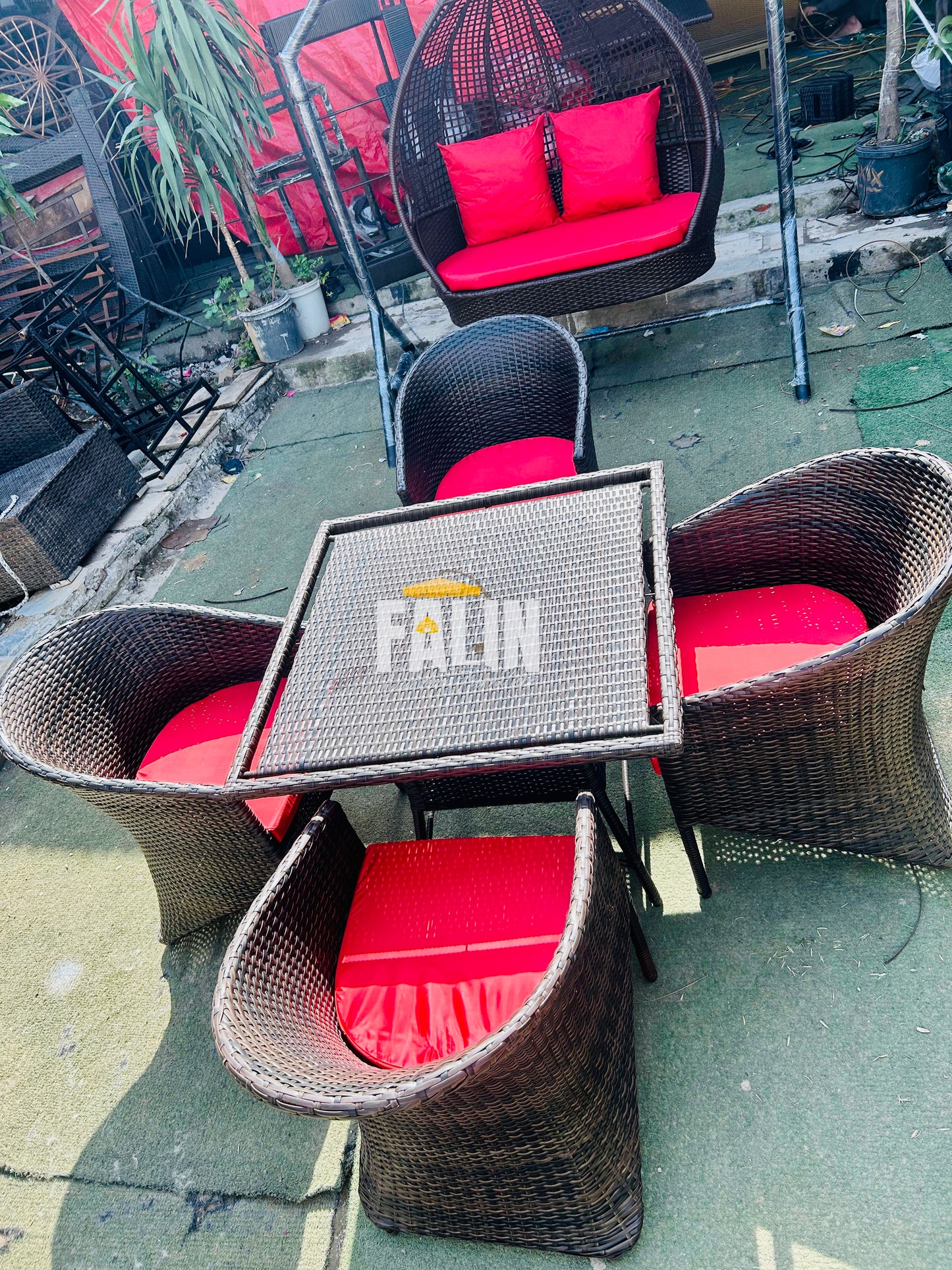 🔥 D body Shap Rattan Chair ! 🔥