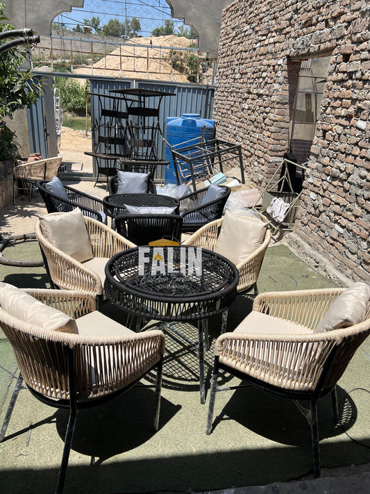 🌿 Cafe Zone Rope Dining Set – 4 Seater 🌿