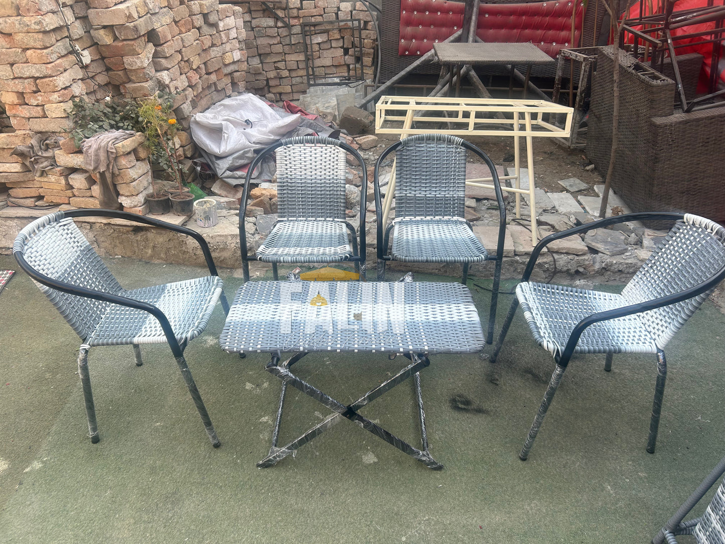 🌿 Short space Outdoor Rope Coffee Set – 4+1 🌿