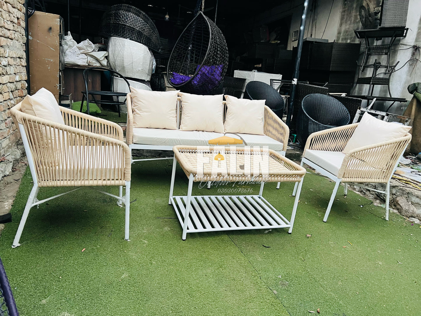 5 Seater Rope Sofa Set