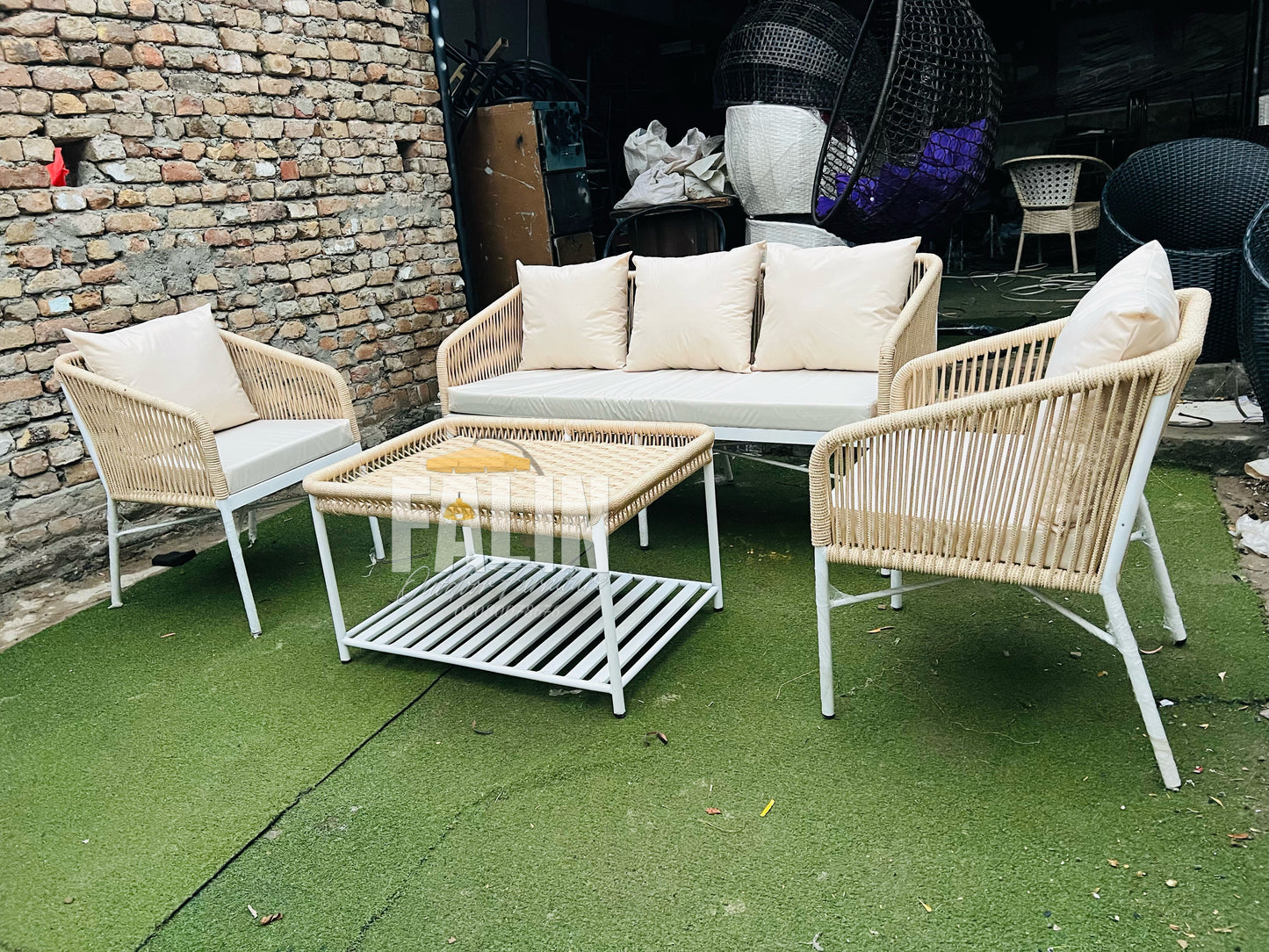 5 Seater Rope Sofa Set