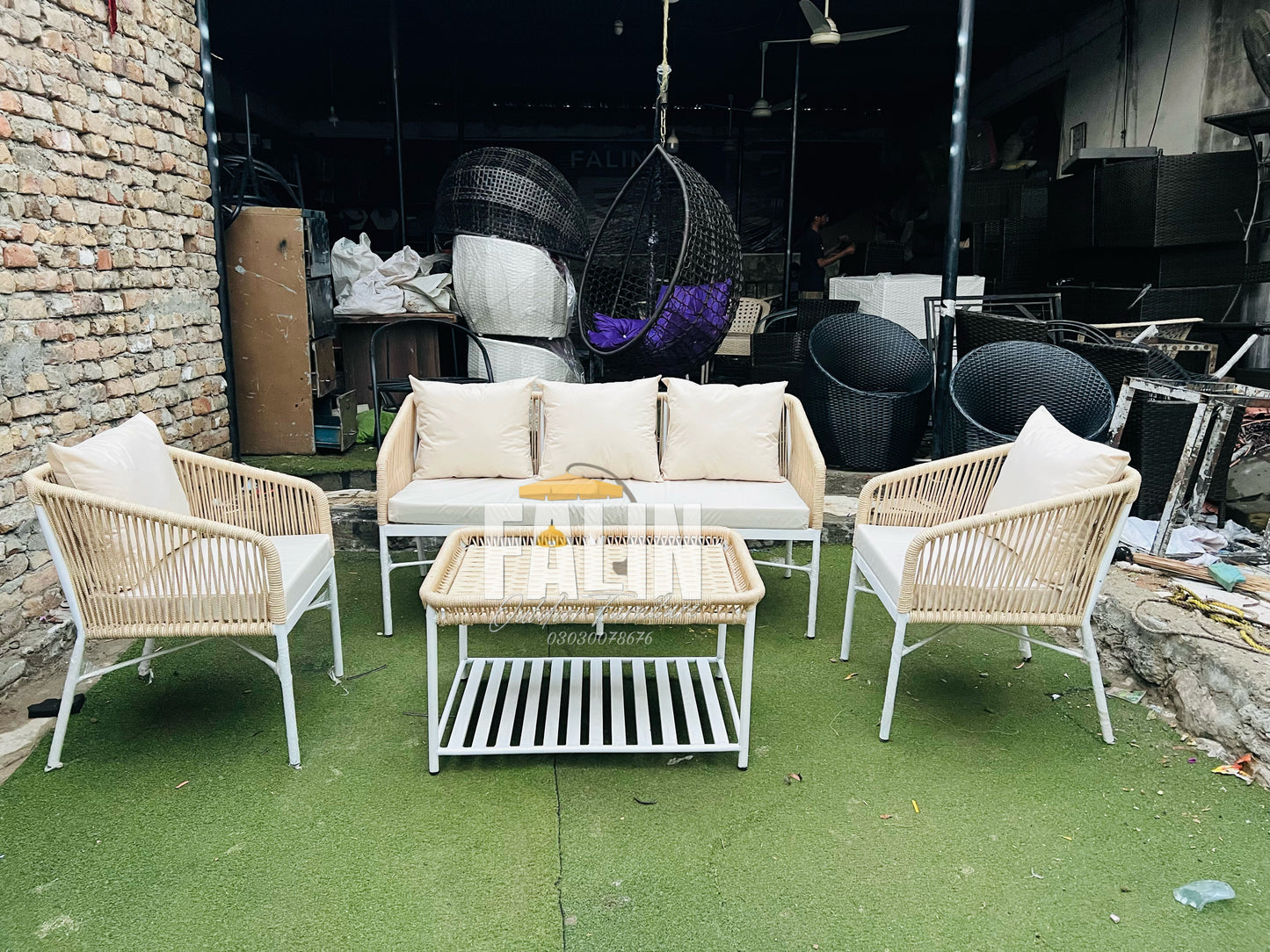 5 Seater Rope Sofa Set