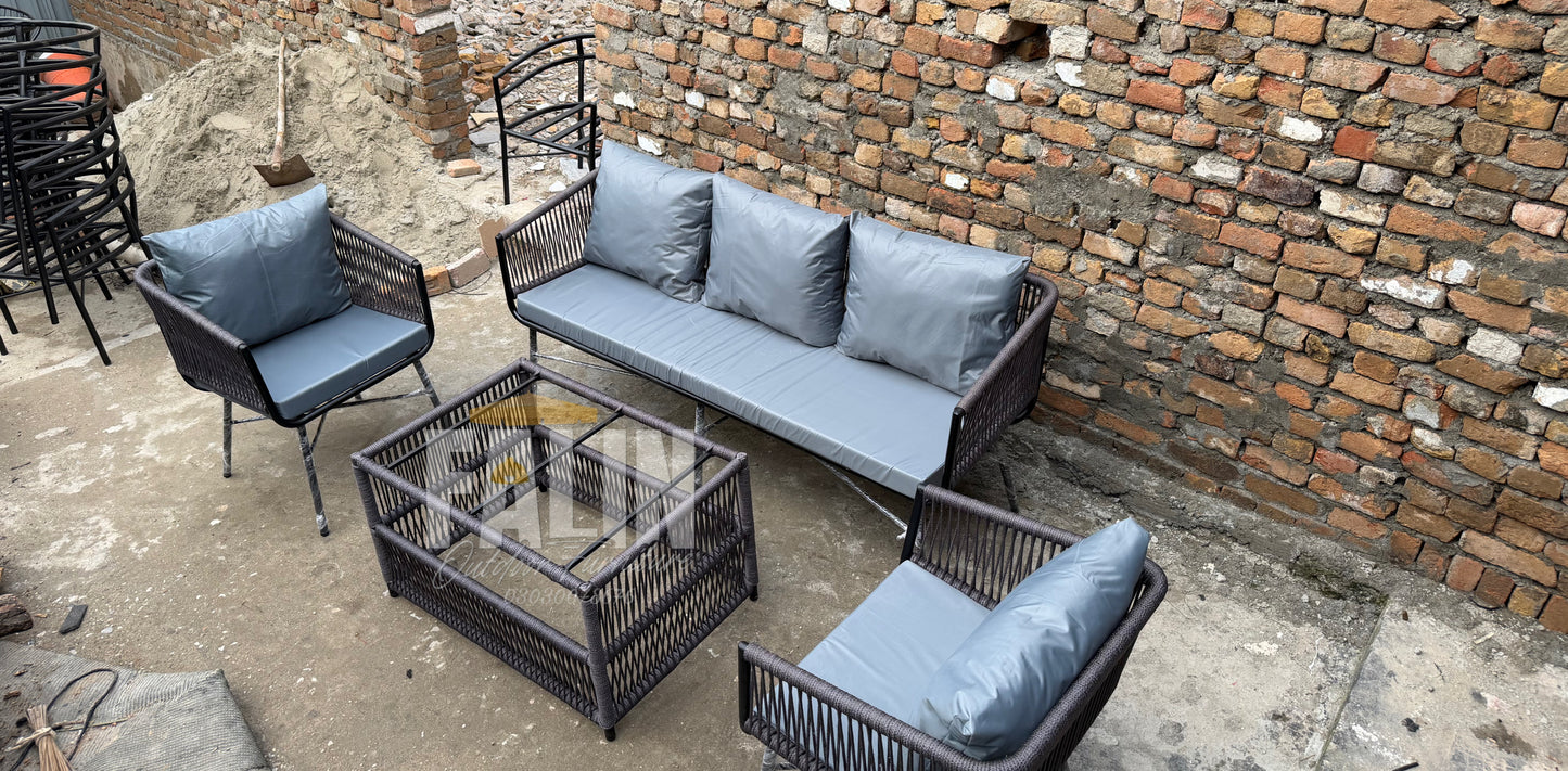 5 Seater Rope Sofa Set