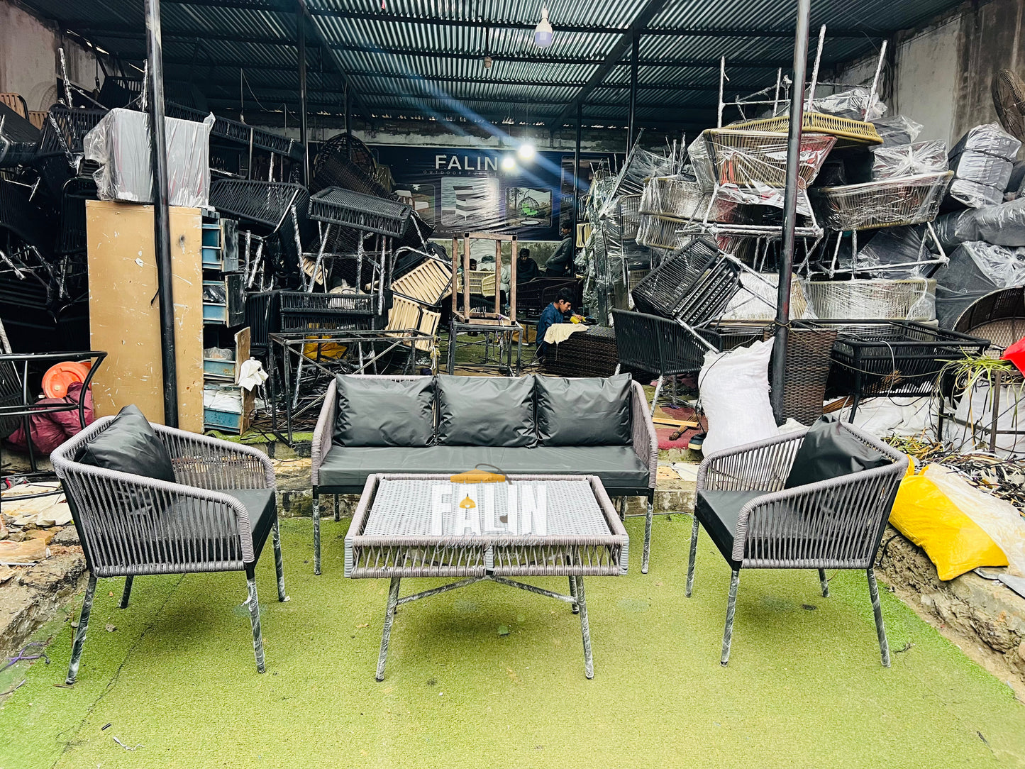 Premium Rope Outdoor Sofa Dining Set