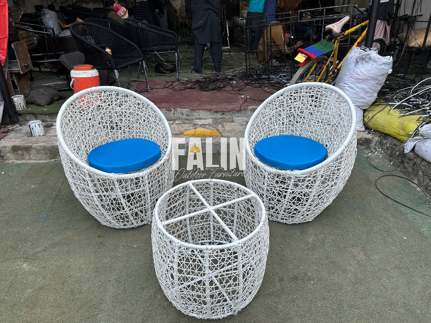 ☕🪑 Nest Rattan Coffee Chair Set 🪑☕