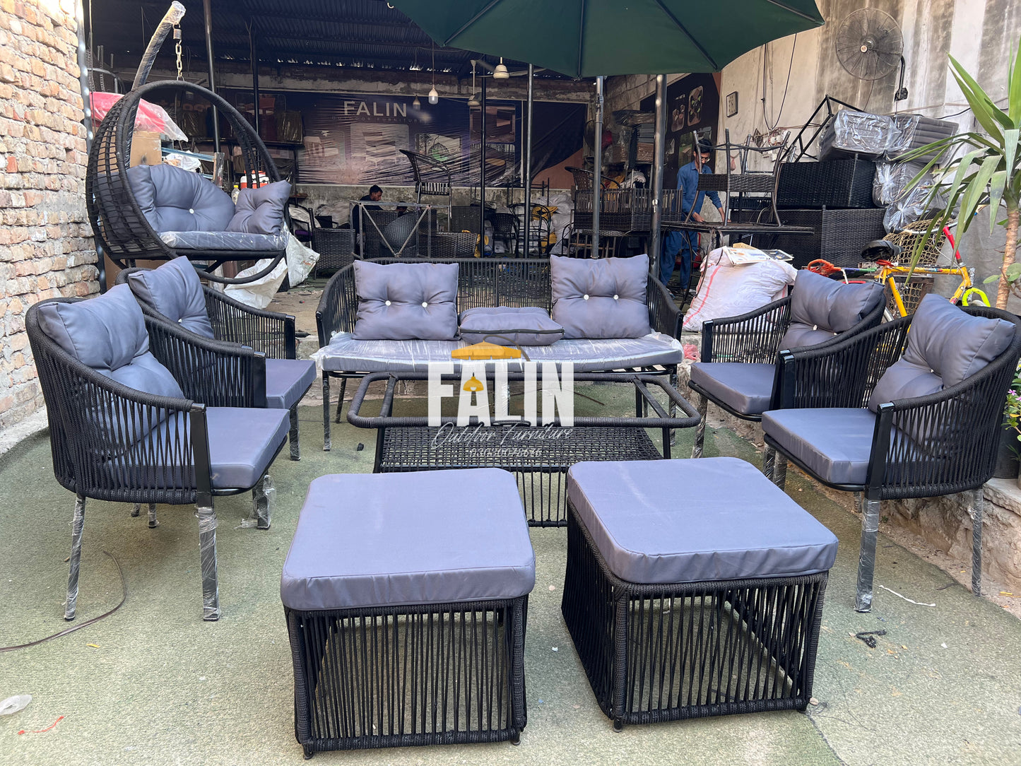 Premium Rope Outdoor Sofa Dining Set