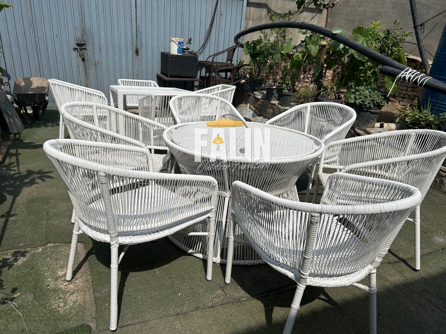 Round Rattan Dining Set