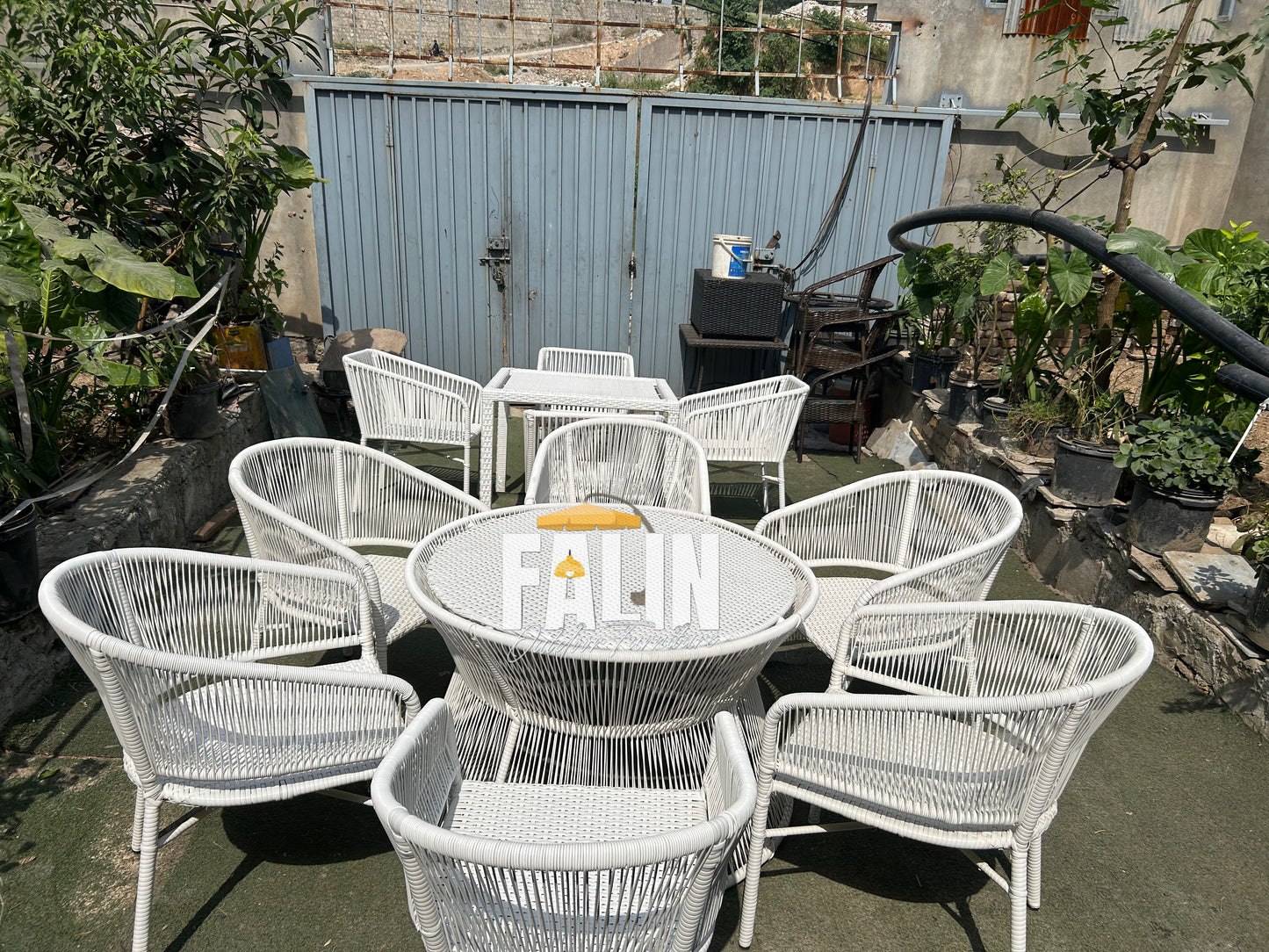 Round Rattan Dining Set
