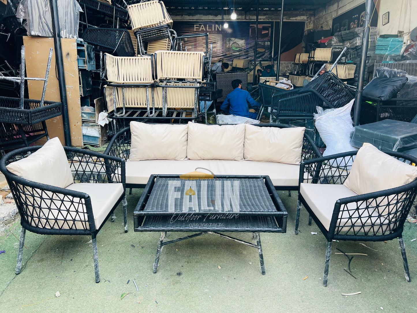 Premium Rope Outdoor Sofa Dining Set