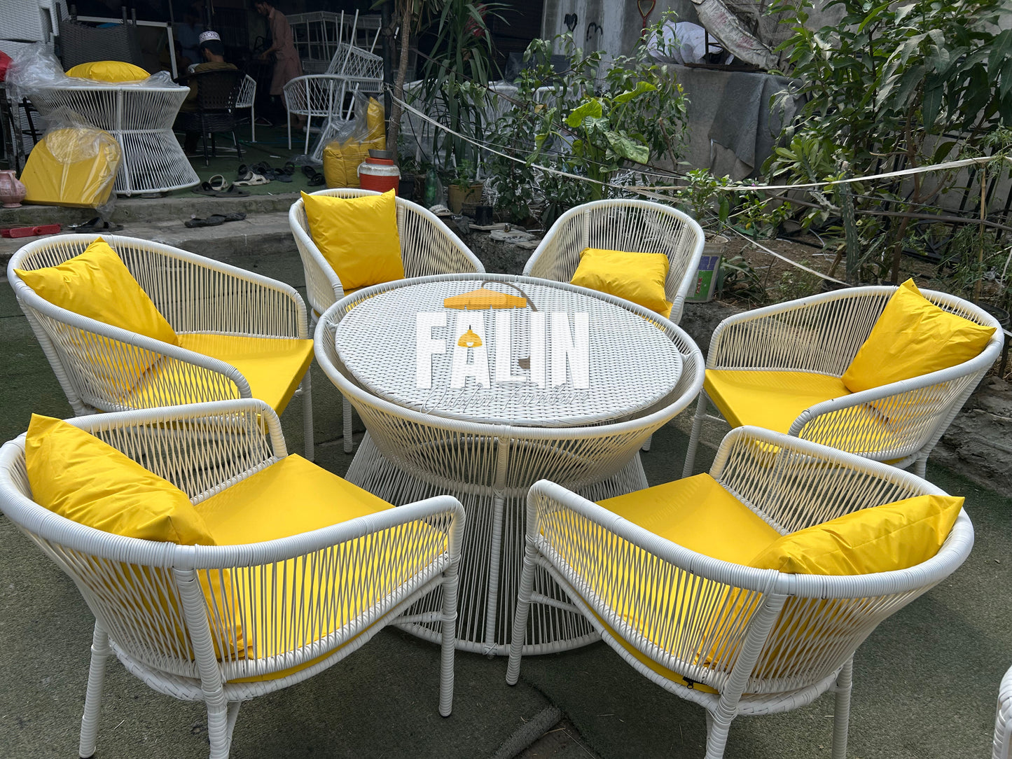 Round Rattan Dining Set
