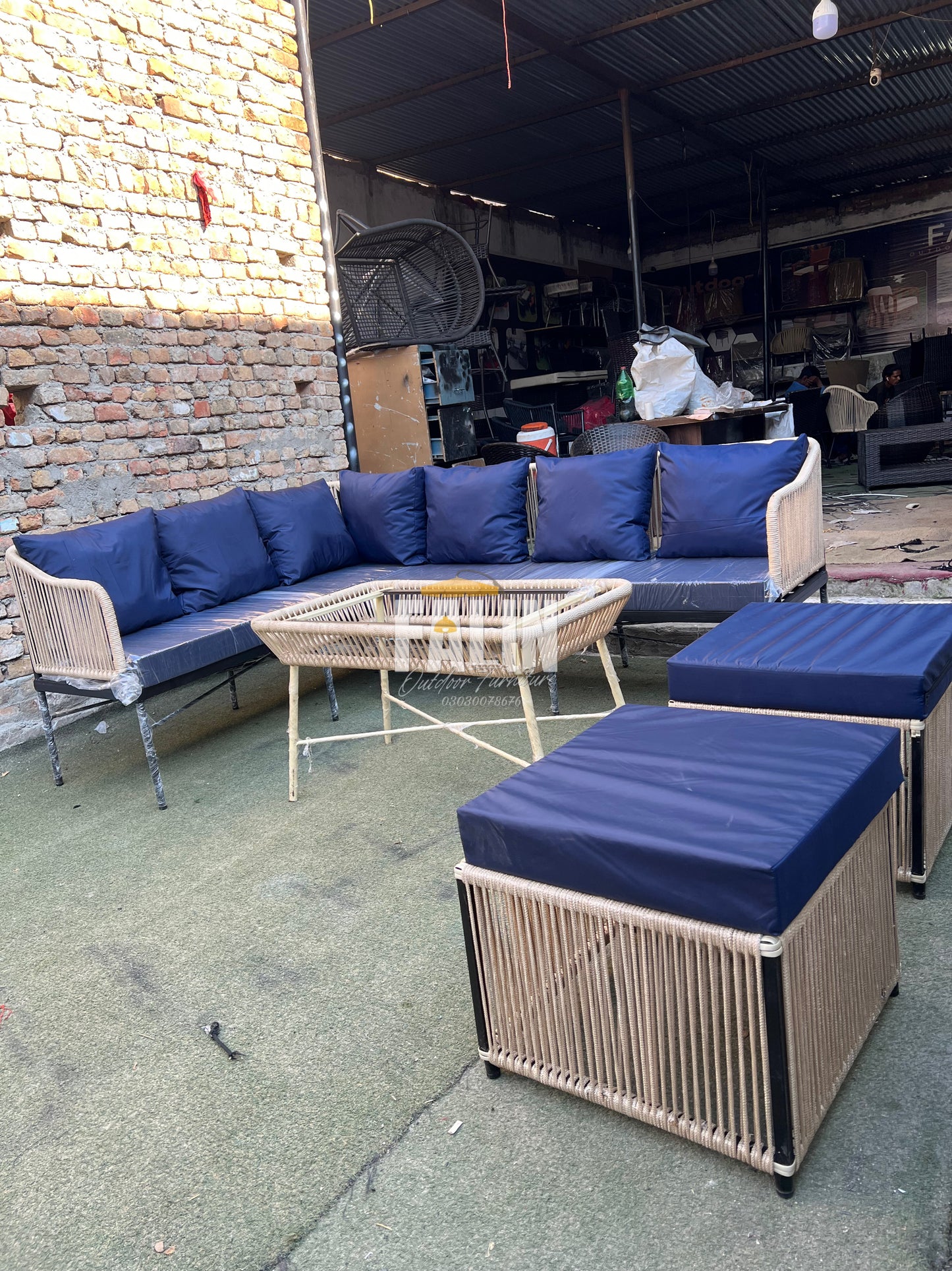 Premium Rope Outdoor Sofa Dining Set