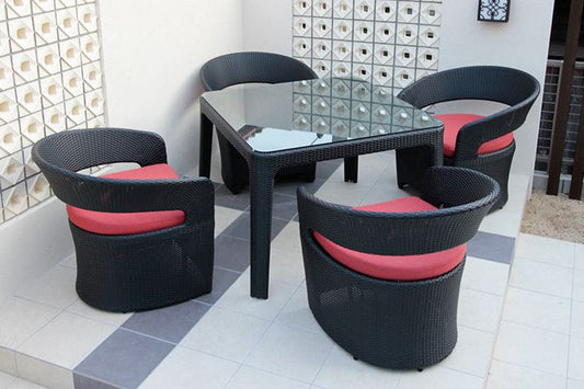Garden dining set/lawn chair/glass top table/restaurant furniture/tabl